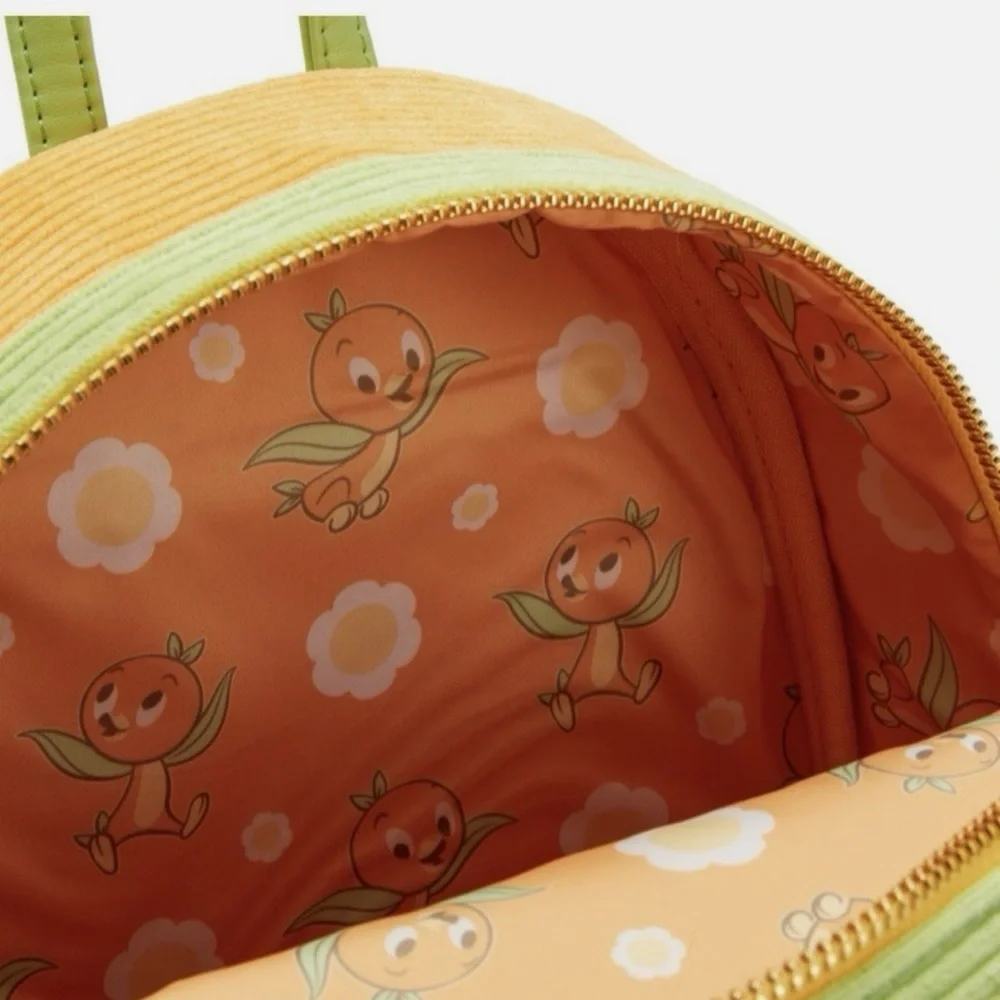 Loungefly Orange Bird Corduroy Mini Backpack 2025 New With Tags, limited edition - Picture 4 of 8